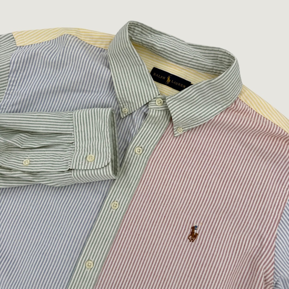 Ralph Lauren Fun Shirt Men XL Multi Color Striped Oxford Button Down 100%Cotton - Picture 1 of 16